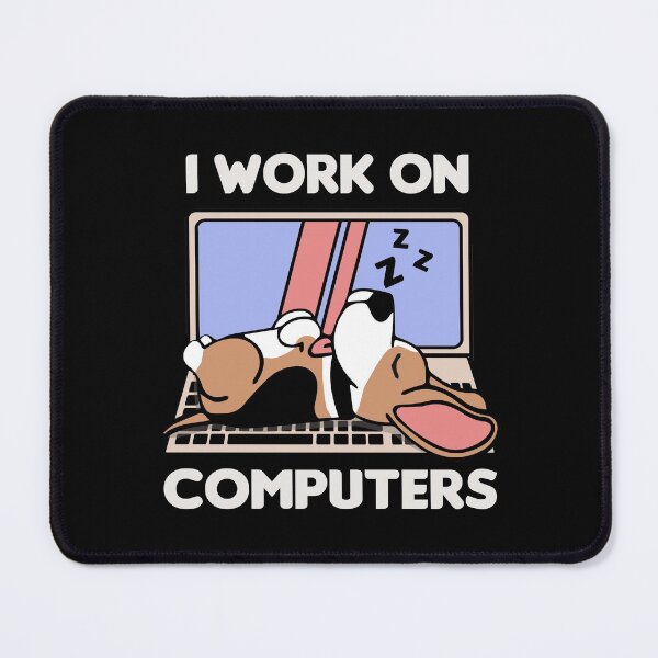Item preview, Beagle I Work on Computers designed and sold by TheAplus.
