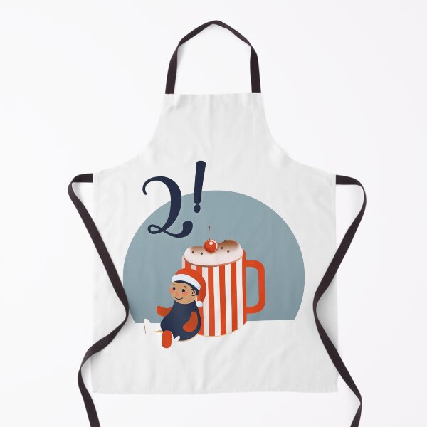 Item preview, Christmas elf in front of a hot chocolate! designed and sold by Miriam DESQUESNES.