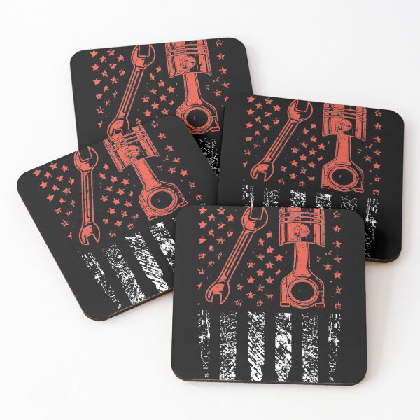 Item preview, American Flag Mechanic Piston And Wrench Graphic USA Vintage designed and sold by Mfk Clothes.