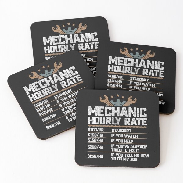Item preview, Auto Mechanic Hourly Rate Funny Labor Rates List  designed and sold by alenaz.