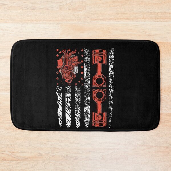 Item preview, American Flag Piston Heart Muscle Car Patriotic USA Vintage designed and sold by Mfk Clothes.