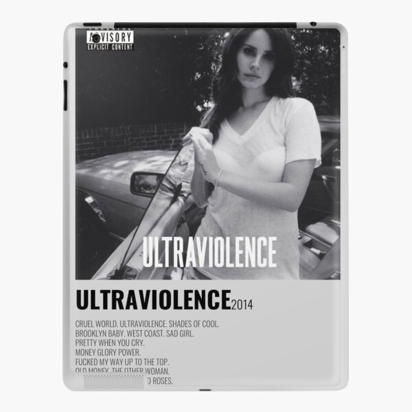 Minimalist Album Lanas Ultraviolences Aesthetic Poster iPad Skin