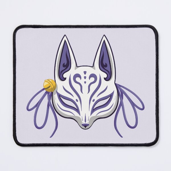 Item preview, Violet Cute Kabuki Fox Mask - Traditional Japanese Mask designed and sold by ShyOwlet.