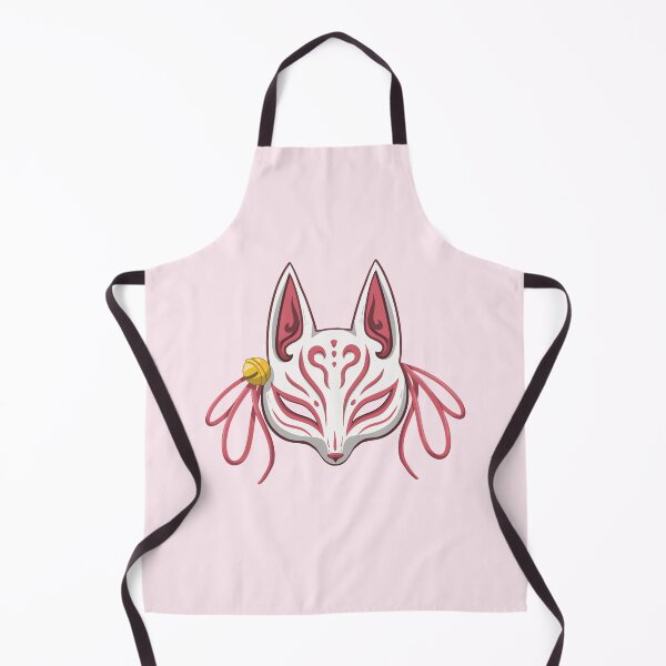 Item preview, Pink Cute Kabuki Kitsune Mask - Traditional Japanese Mask designed and sold by ShyOwlet.