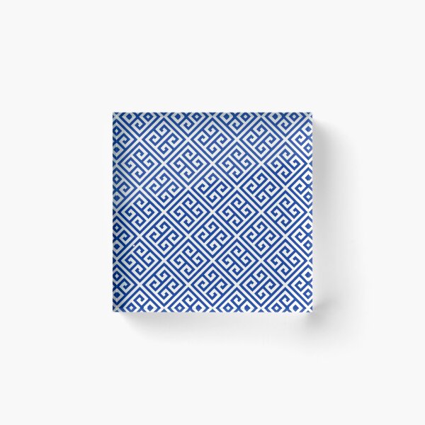 Item preview, Meandros: meandro griego de diseño blanco y azul. designed and sold by angelisart.