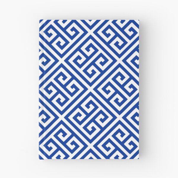 Item preview, Meandros - Greek meander white and blue design. designed and sold by angelisart.
