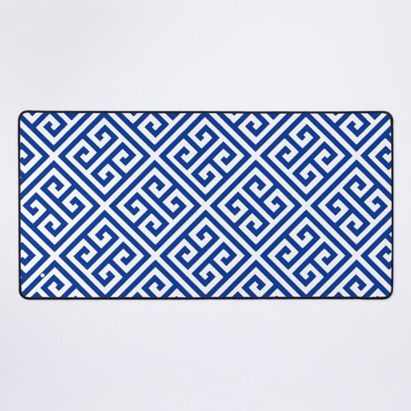 Item preview, Meandros - Greek meander white and blue design. designed and sold by angelisart.