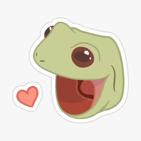 "A" Frog Sticker