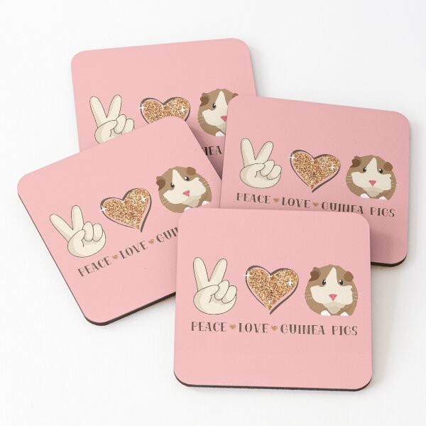 Item preview, Peace Love Guinea Pigs Lover Peace Sign Hand and Cute Heart Design designed and sold by alenaz.
