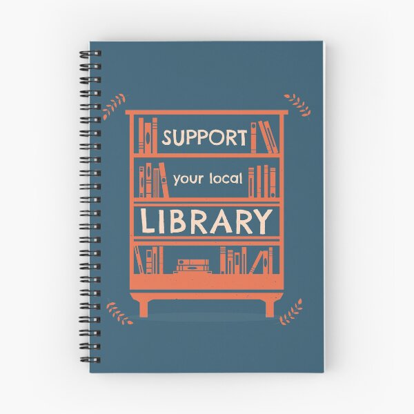 Item preview, Support Your Local Library - Book Lover's designed and sold by Happy Puppy Print On Demand.