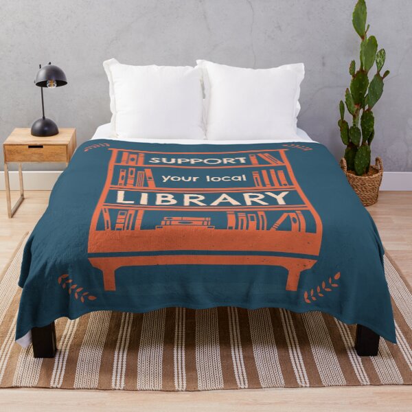 Item preview, Support Your Local Library - Book Lover's designed and sold by Happy Puppy Print On Demand.