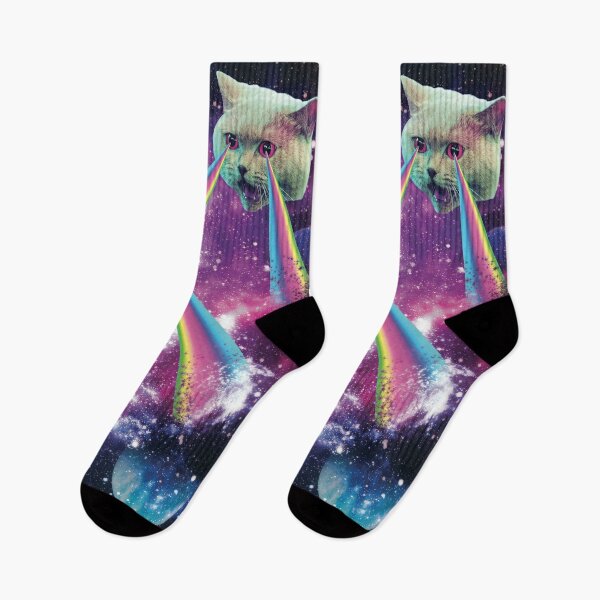 Item preview, Space Surreal Cats With Rainbow Eyes designed and sold by VladaWhat.