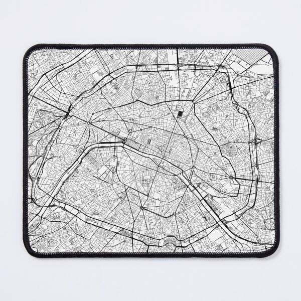 Item preview, Paris map minimalist in black and white designed and sold by DesireeVDA.