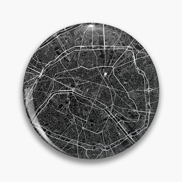 Item preview, Paris map minimalist on black background designed and sold by DesireeVDA.