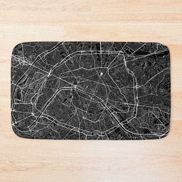 Item preview, Paris map minimalist on black background designed and sold by DesireeVDA.