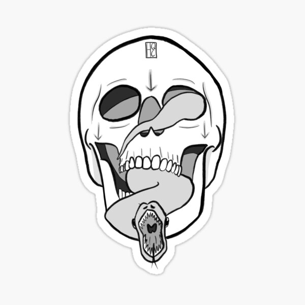 "Death Rattle" Sticker for Sale by Amalgamation Redbubble