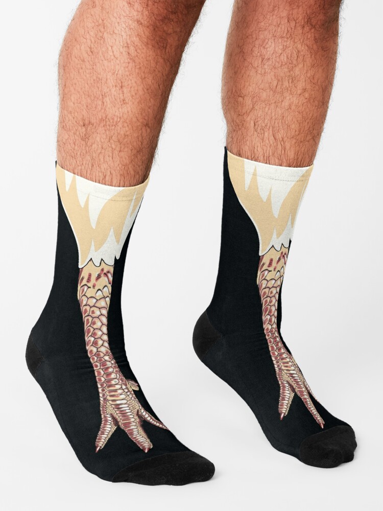 Calcetines de goma con diseño de pollo para hombre y mujer, medias