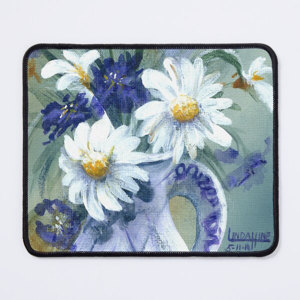 Item preview, Blue Cornflowers And Daisies designed and sold by lindahineart.