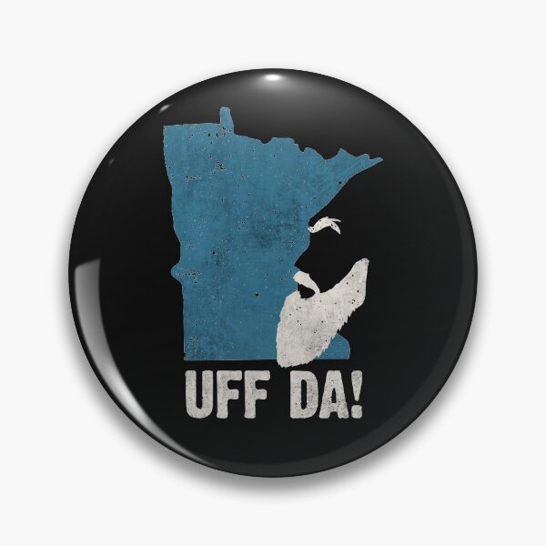 Artikelvorschau, Uff Da Minnesota Karte mit bärtiger Mann Gesicht Silhouette entworfen und verkauft von alenaz.