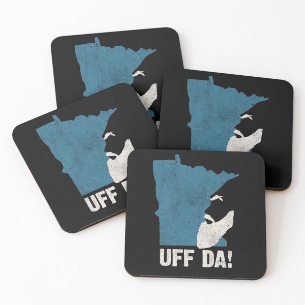 Item preview, Uff Da Minnesota Map with Bearded Man Face Silhouette  designed and sold by alenaz.