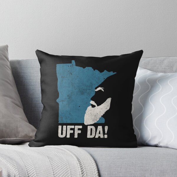 Item preview, Uff Da Minnesota Map with Bearded Man Face Silhouette  designed and sold by alenaz.