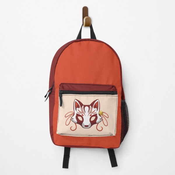 Item preview, Red Kawaii Kabuki Tanuki Mask - Traditional Japanese Mask designed and sold by ShyOwlet.