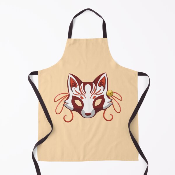 Item preview, Red Kawaii Kabuki Tanuki Mask - Traditional Japanese Mask designed and sold by ShyOwlet.