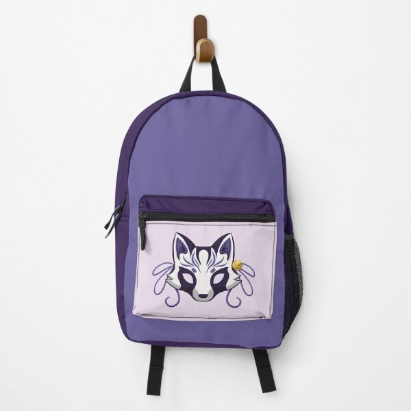 Item preview, Violet Cute Kabuki Raccoon Mask - Traditional Japanese Mask designed and sold by ShyOwlet.