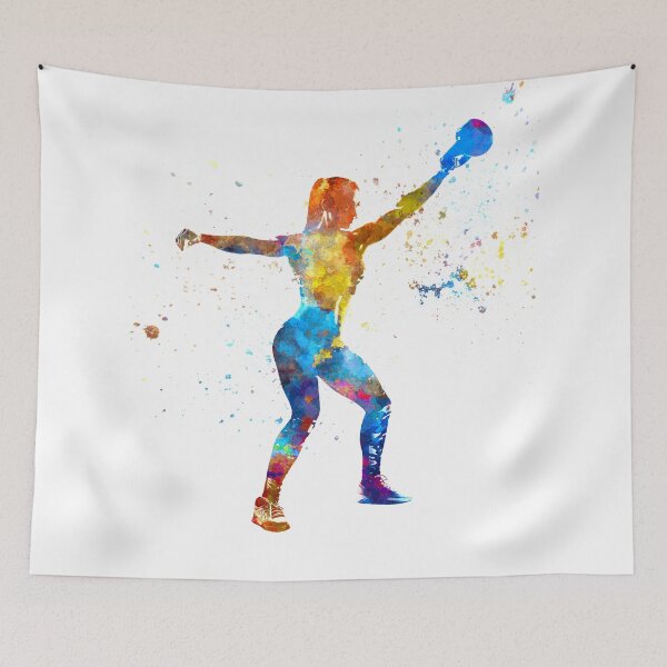 Item preview, Fitness exercise in watercolor designed and sold by paulrommer.