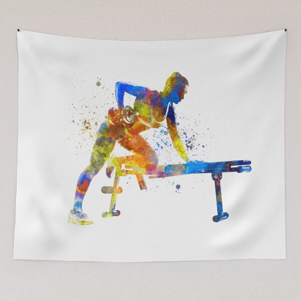 Item preview,  Fitness exercise in watercolor designed and sold by paulrommer.