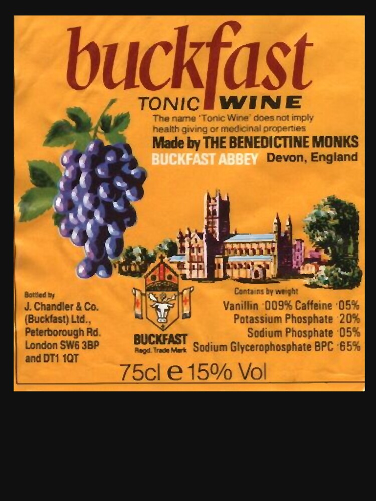 buckfast tonic wine t shirt