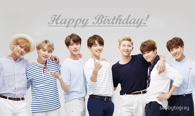 ""Happy Birthday" - BTS " Greeting Cards by sebbytogray | Redbubble