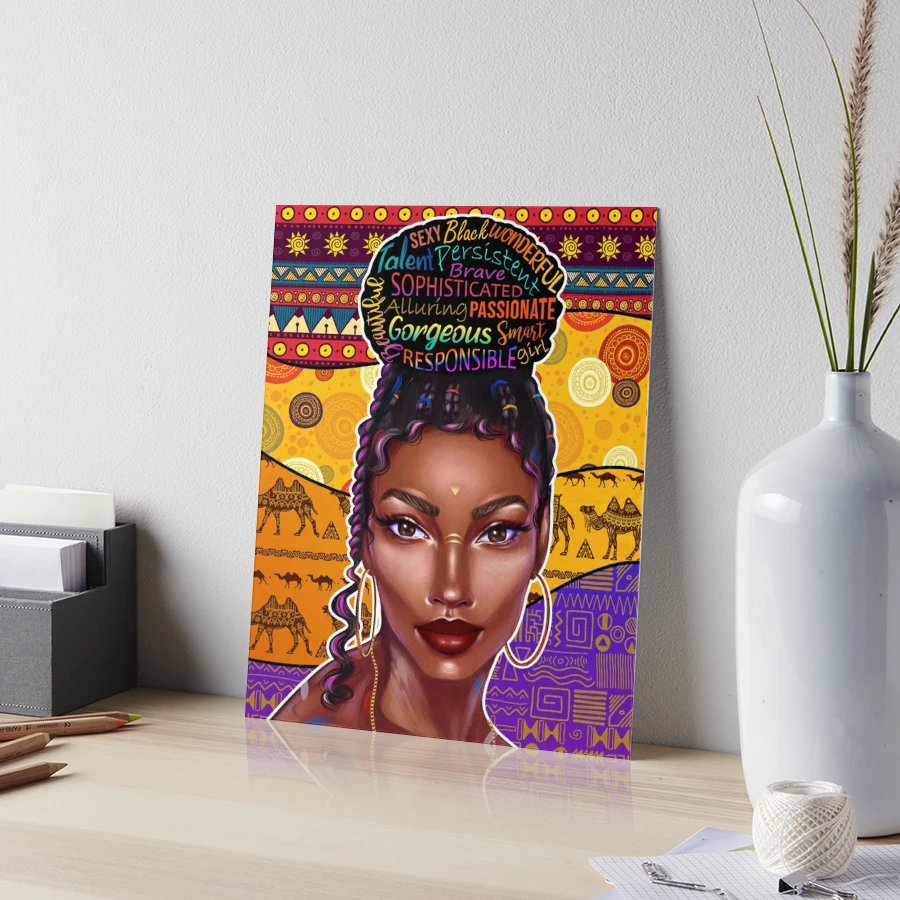 Best Faith Afro Black Woman Strong Black Girl Magic African American Art  Board Print for Sale by tuanitus