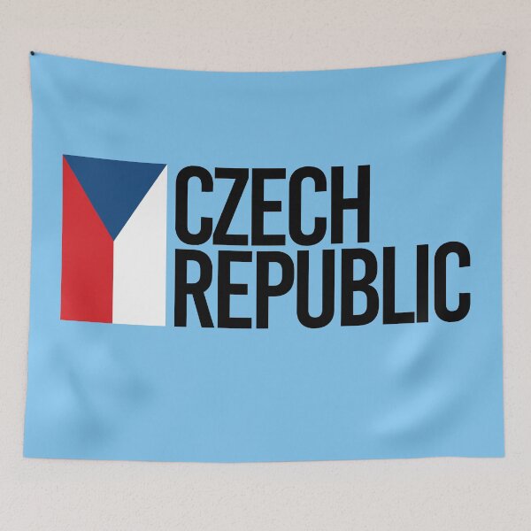 Item preview, Czech Republic Country Flag - Minimal Design collection designed and sold by randomorder.