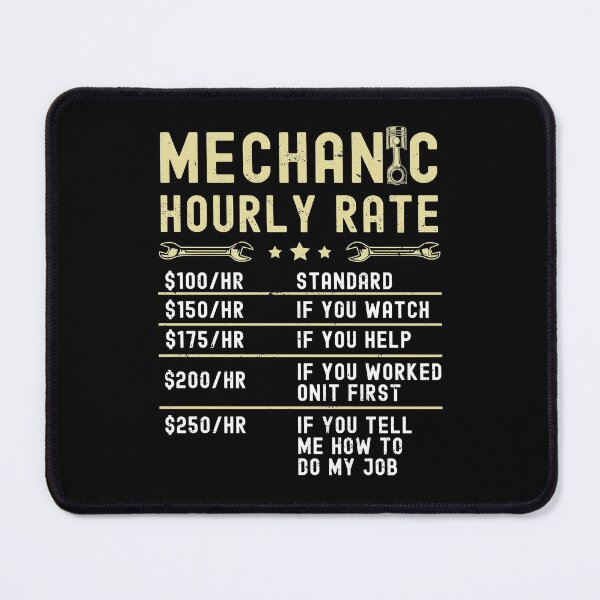 Item preview, Mechanic Hourly Rate Labor Rates Funny Vintage Graphic designed and sold by Mfk Clothes.