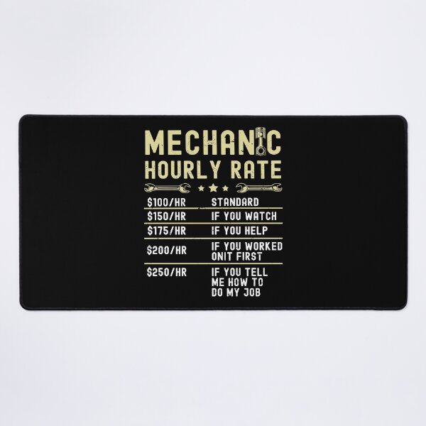 Item preview, Mechanic Hourly Rate Labor Rates Funny Vintage Graphic designed and sold by Mfk Clothes.
