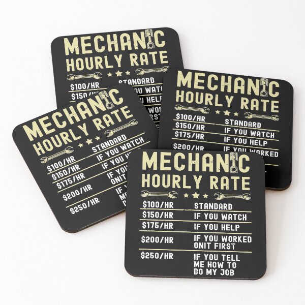 Item preview, Mechanic Hourly Rate Labor Rates Funny Vintage Graphic designed and sold by Mfk Clothes.