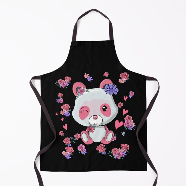 Item preview, Cute pink panda with pink flowers designed and sold by Designer-amjed.