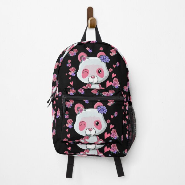 Item preview, Cute pink panda with pink flowers designed and sold by Designer-amjed.