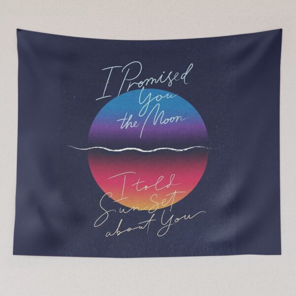 Item preview, I promised you the moon - I told sunset about you  designed and sold by LunaDiaries.