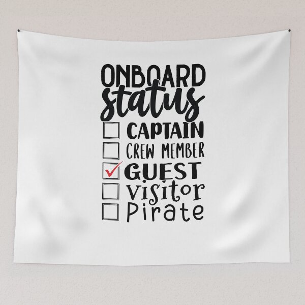 Item preview, onboard status, cruise status, funny design designed and sold by NineJuly.