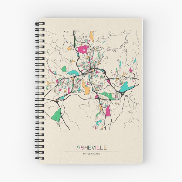 Item preview, Asheville, North Carolina Street Map designed and sold by A Deniz Akerman.