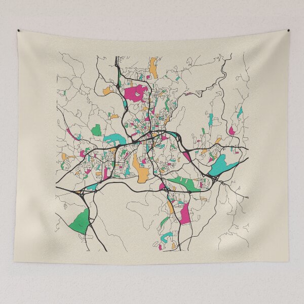 Item preview, Asheville, North Carolina Street Map designed and sold by A Deniz Akerman.