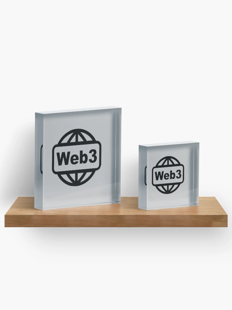 Thumbnail 3 of 5, Acrylic Block, Web3 Globe, Blockchain Developer, Cryptocurrency, Software Engineer, Computer Science, Fullstack Developer, Programming Humor designed and sold by Max-Wear.