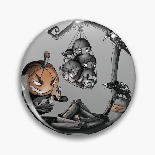 Item preview, Pumpkin head lights a fire to roast chestnuts in a trap designed and sold by StasCherkezov.