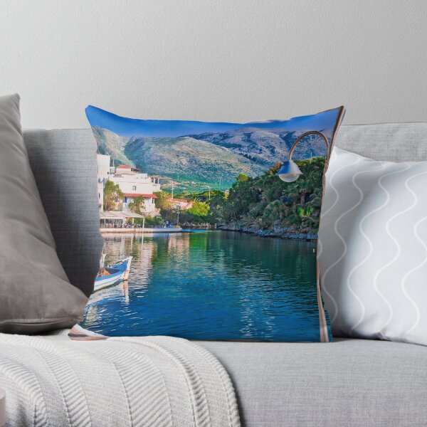 SISSI HARBOUR, CRETE..! Throw Pillow