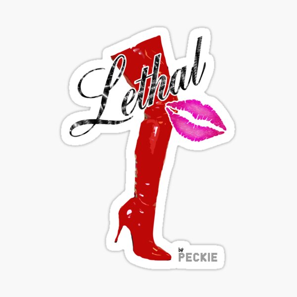 Lethal Red Thigh Boot Sticker