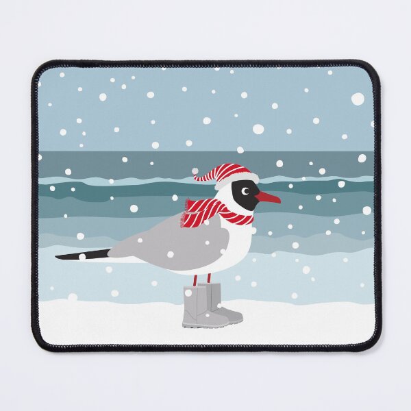 Item preview, Christmas seagull by the sea in snow designed and sold by Darina Gulbina.