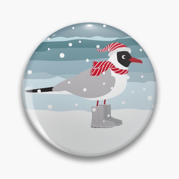Item preview, Christmas seagull by the sea in snow designed and sold by Darina Gulbina.