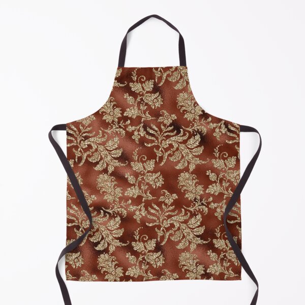 Item preview, Burnt Orange Gold Floral Pattern designed and sold by shabzdesigns.